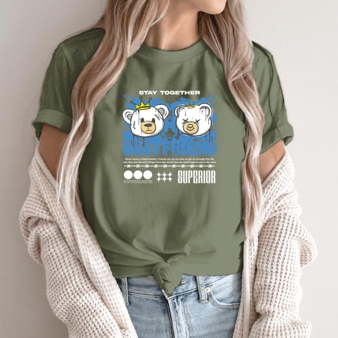 Unisex marškinėliai su spauda „Stay together“ - Image 3
