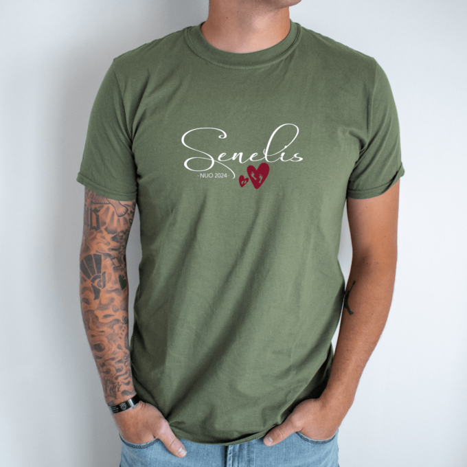 Unisex marškinėliai su spauda „Senelis nuo...“ - Image 3