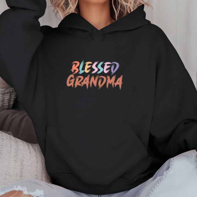 Unisex džemperis su spauda „Blessed grandma“