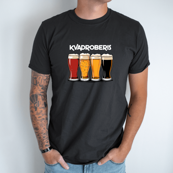 Unisex marškinėliai su spauda „Kvadroberis“ - Image 8