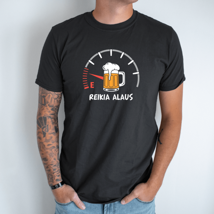 Unisex marškinėliai su spauda „Reikia alaus“ - Image 6