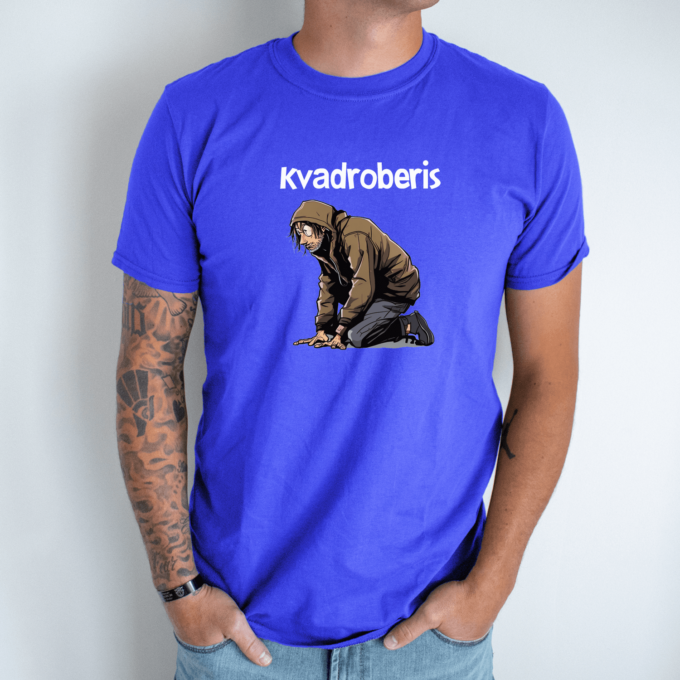 Unisex marškinėliai su spauda „As kvadroberis“ - Image 5
