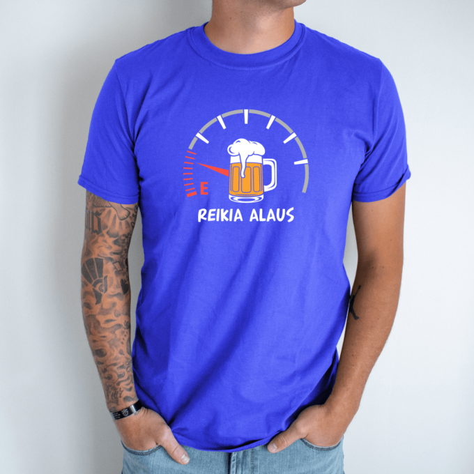 Unisex marškinėliai su spauda „Reikia alaus“ - Image 5
