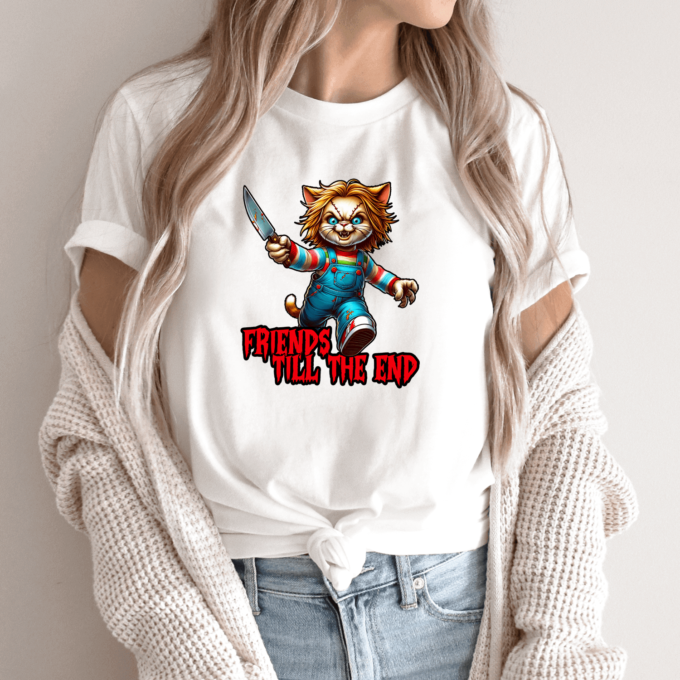 Unisex marškinėliai su spauda „Friends till the end“ - Image 9
