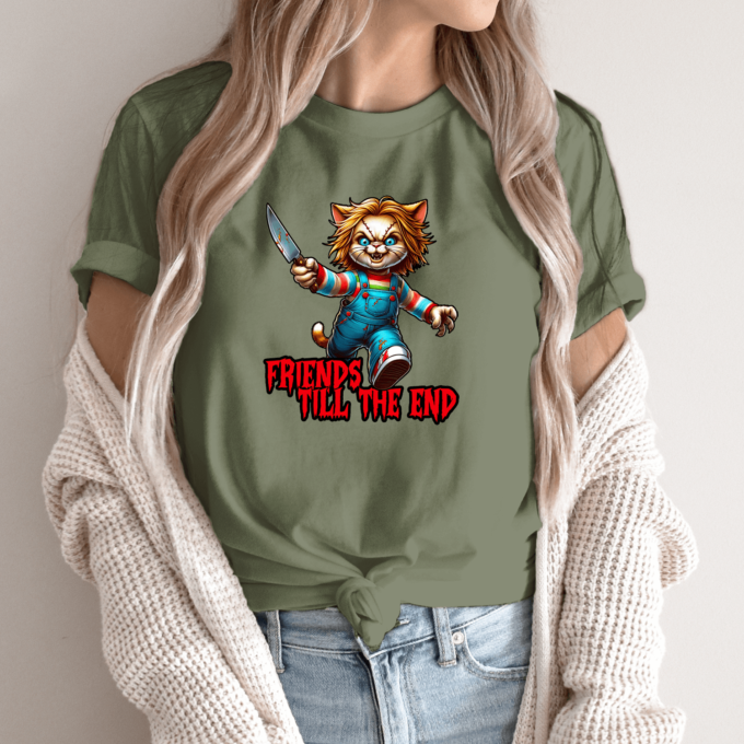 Unisex marškinėliai su spauda „Friends till the end“ - Image 11