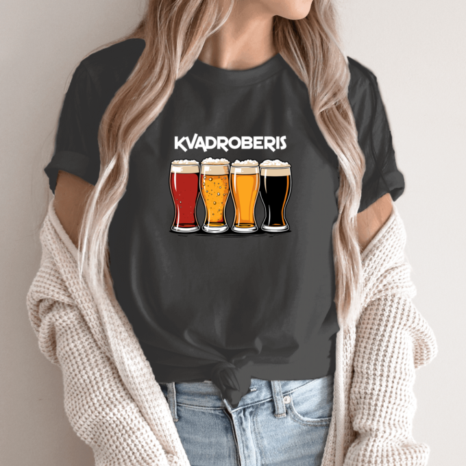 Unisex marškinėliai su spauda „Kvadroberis“ - Image 12