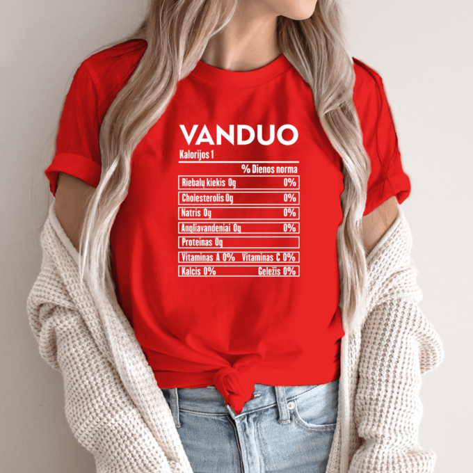 Unisex marškinėliai su spauda „Vandens mitybos faktai“ - Image 12