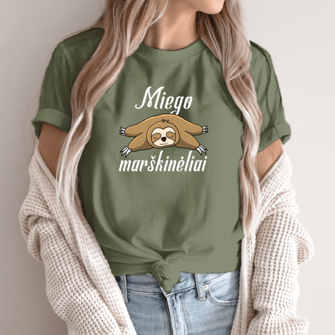 Unisex marškinėliai su spauda „Miego marškinėliai“ - Image 6