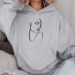 Unisex džemperis su spauda „Abstaktus veidas“