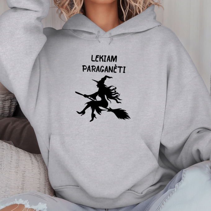 Unisex džemperis su spauda „Lekiam paraganėti“ - Image 2