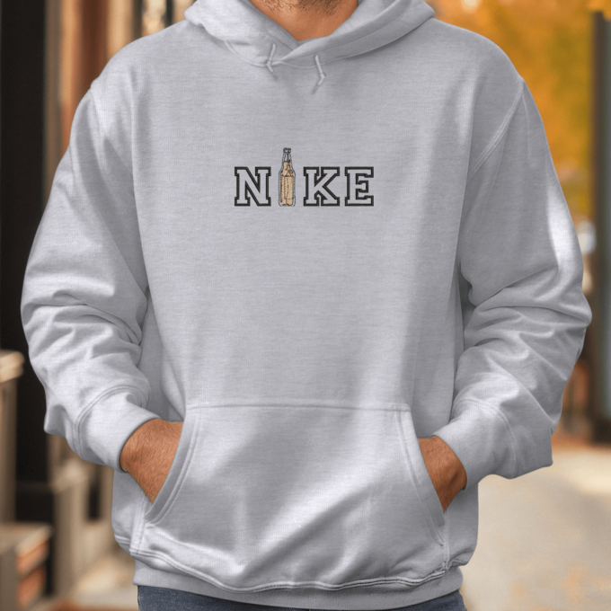 Siuvinėtas unisex džemperis „Alaus nike“ - Image 3