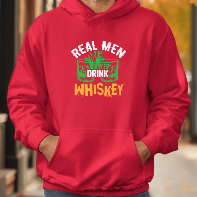 Unisex džemperis su spauda „Real man drink whiskey“ - Image 4