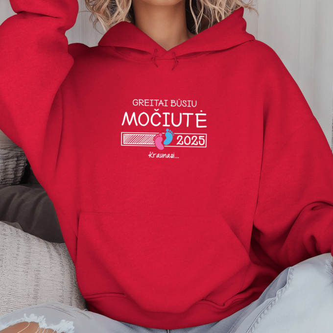 Unisex džemperis su spauda „Greitai būsiu močiutė“ - Image 5