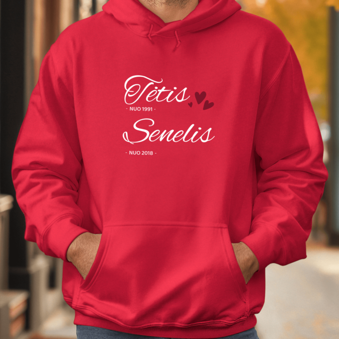 Unisex džemperis su spauda „Tėtis ir senelis nuo“ - Image 4