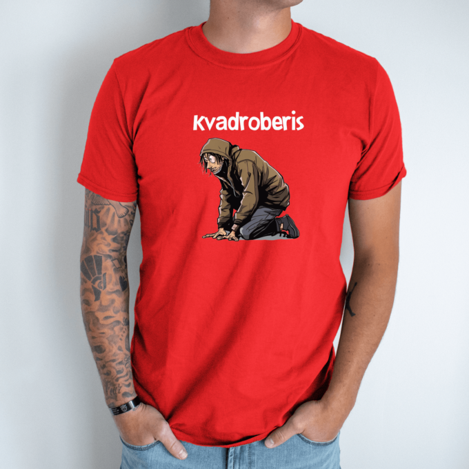 Unisex marškinėliai su spauda „As kvadroberis“ - Image 7
