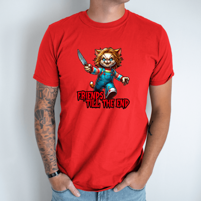 Unisex marškinėliai su spauda „Friends till the end“ - Image 6