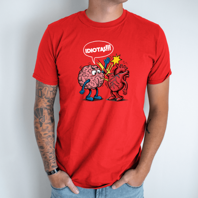 Unisex marškinėliai su spauda „Idiotas“ - Image 6