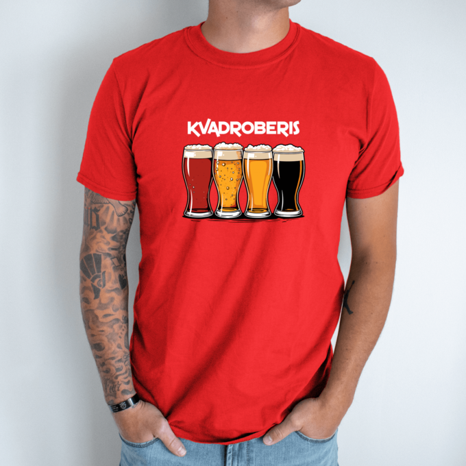 Unisex marškinėliai su spauda „Kvadroberis“ - Image 6