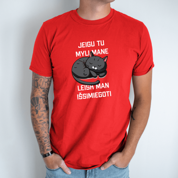 Unisex marškinėliai su spauda „Leisk man išsimiegoti“ - Image 12