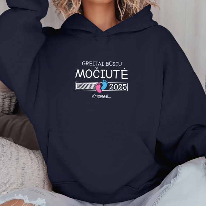 Unisex džemperis su spauda „Greitai būsiu močiutė“ - Image 4