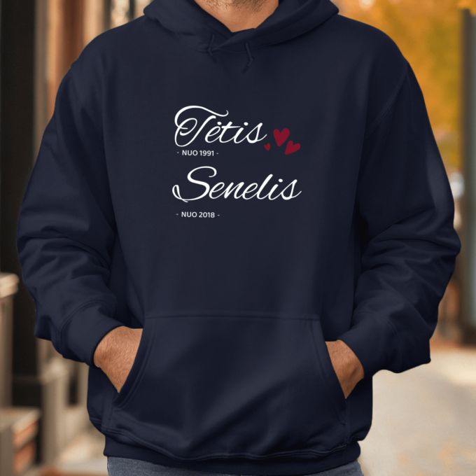 Unisex džemperis su spauda „Tėtis ir senelis nuo“ - Image 3