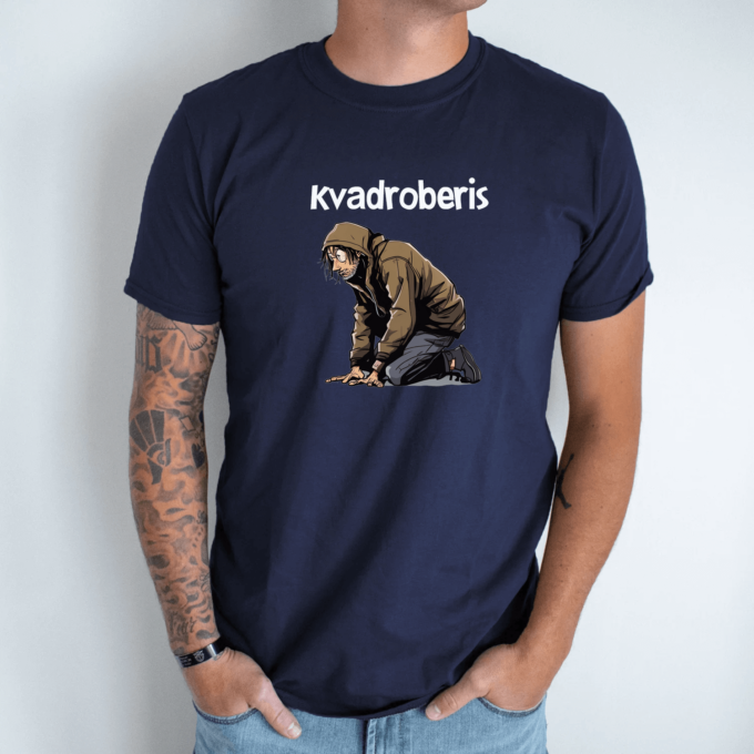 Unisex marškinėliai su spauda „As kvadroberis“ - Image 6