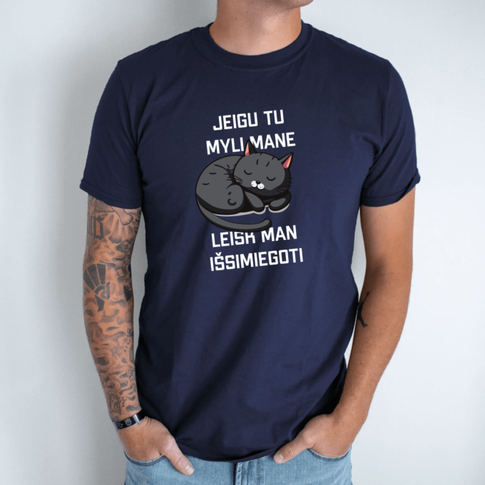 Unisex marškinėliai su spauda „Leisk man išsimiegoti“ - Image 13