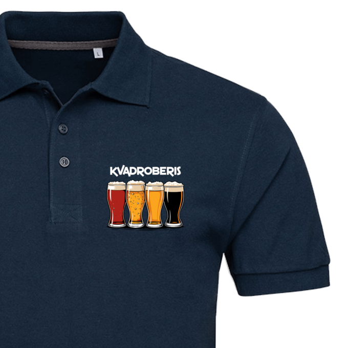 Vyriški polo marškinėliai su spauda „Kvadroberis“ - Image 2