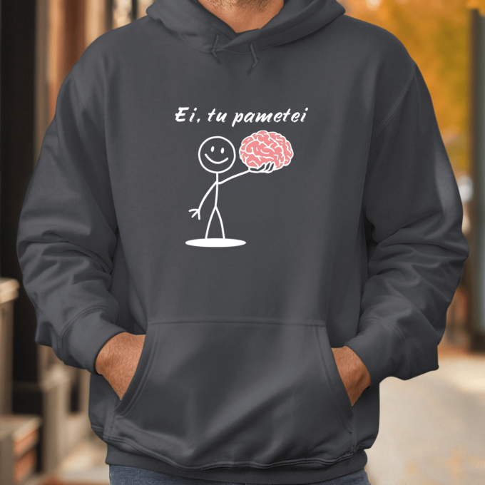 Unisex džemperis su spauda „Pametei“ - Image 2
