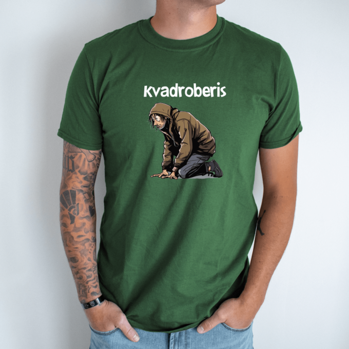 Unisex marškinėliai su spauda „As kvadroberis“ - Image 4
