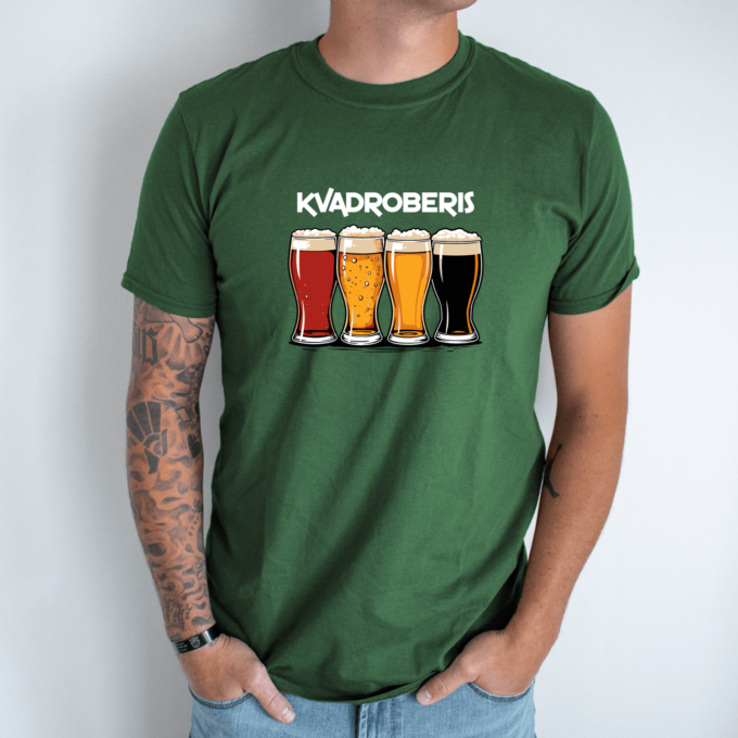 Unisex marškinėliai su spauda „Kvadroberis“ - Image 5