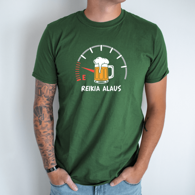 Unisex marškinėliai su spauda „Reikia alaus“ - Image 4