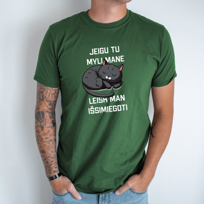 Unisex marškinėliai su spauda „Leisk man išsimiegoti“ - Image 14