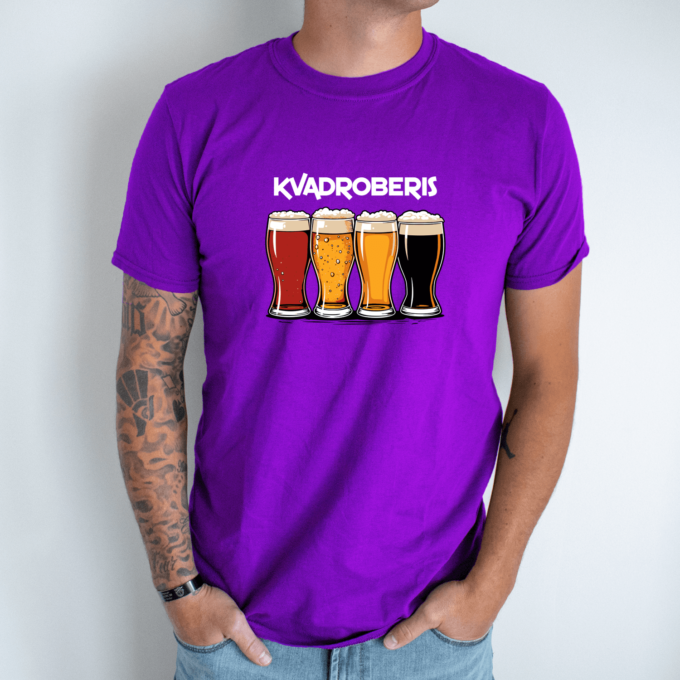Unisex marškinėliai su spauda „Kvadroberis“ - Image 3
