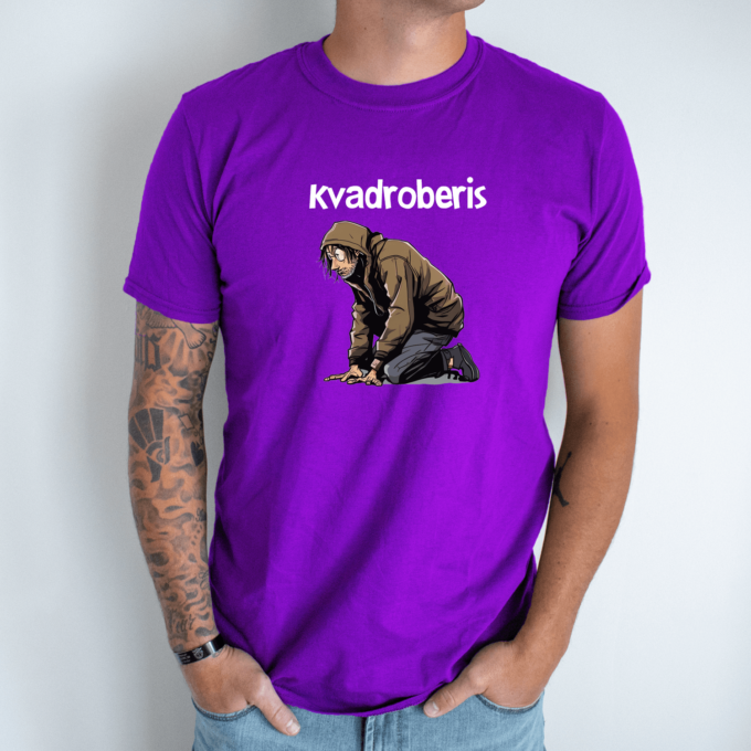 Unisex marškinėliai su spauda „As kvadroberis“ - Image 3