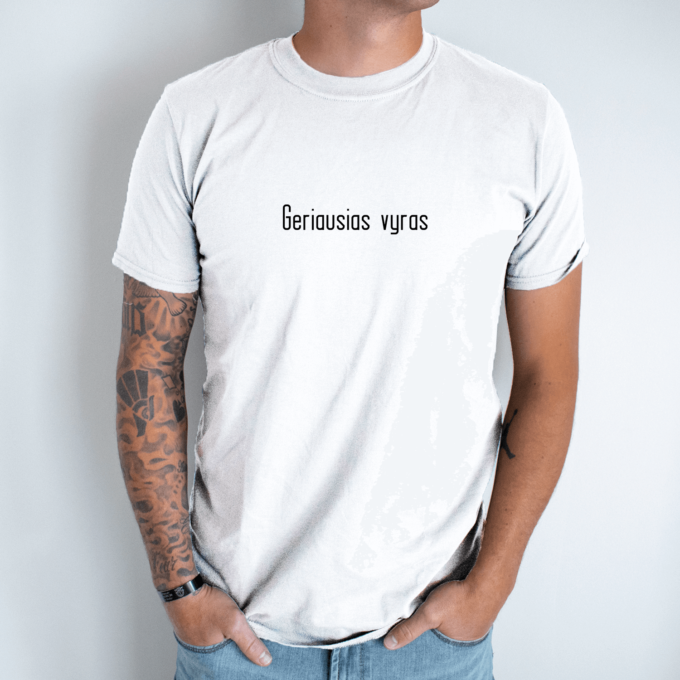 Unisex marškinėliai su spauda „Geriausias vyras“ - Image 2