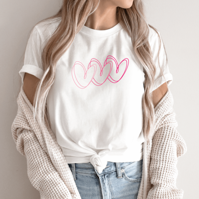 Unisex marškinėliai su spauda „Retro heart“ - Image 9