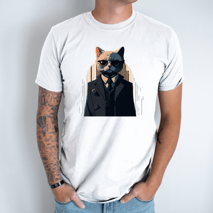Unisex marškinėliai su spauda „Rimtas krikštatėvis“ - Image 2