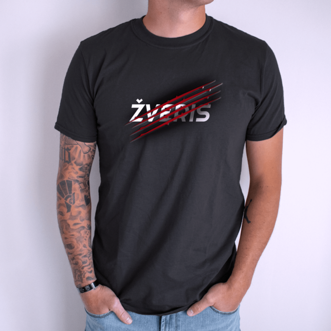 Unisex marškinėliai su spauda „Žvėris“ - Image 8