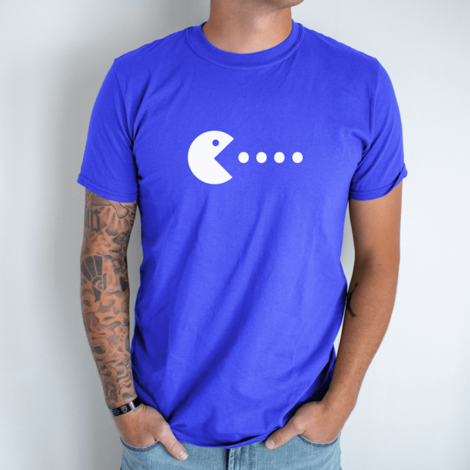 Unisex marškinėliai su spauda „Pacman“ - Image 7