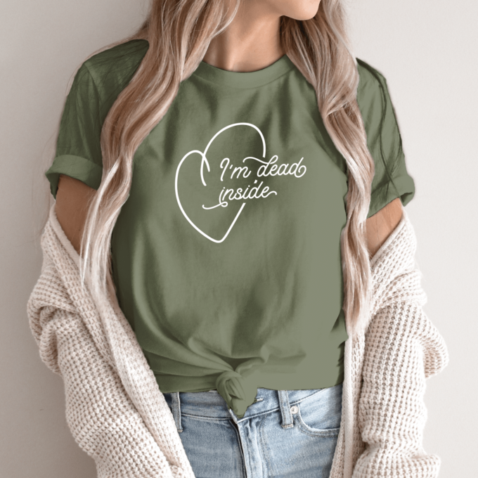 Unisex marškinėliai su spauda „I'm dead inside“ - Image 14