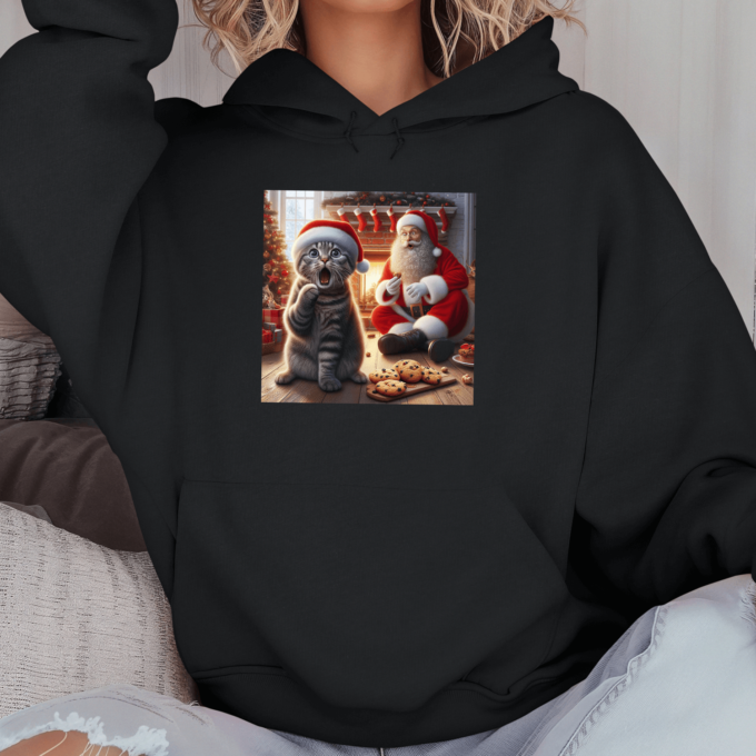 Unisex džemperis su spauda „Katinas užklupo senelį“ - Image 4