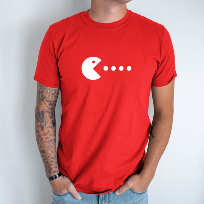 Unisex marškinėliai su spauda „Pacman“ - Image 6