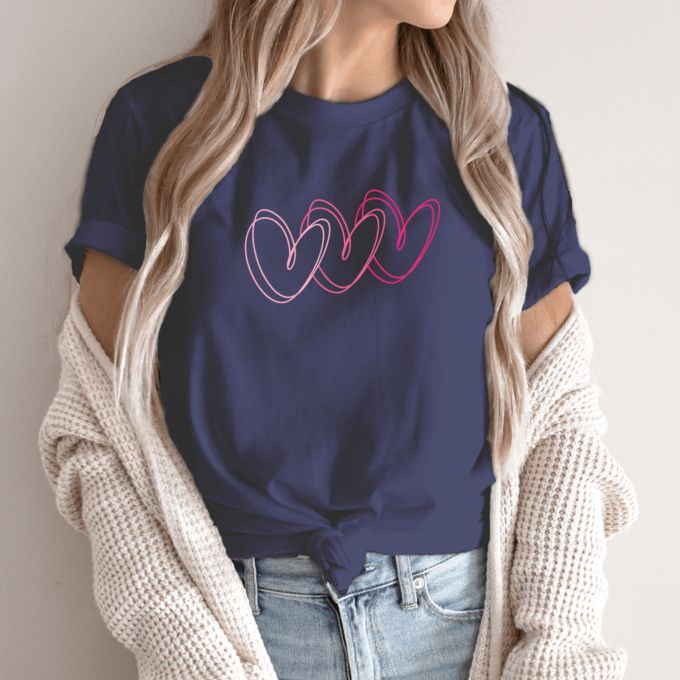 Unisex marškinėliai su spauda „Retro heart“ - Image 10