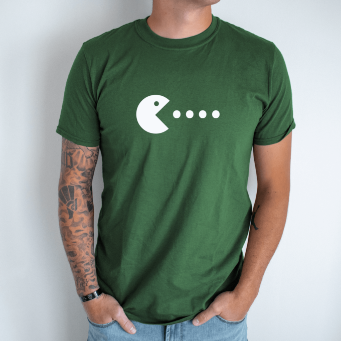 Unisex marškinėliai su spauda „Pacman“ - Image 4