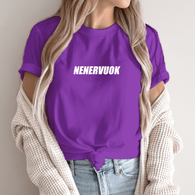 Unisex marškinėliai su spauda „Nenervuok“ - Image 3