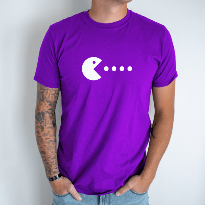 Unisex marškinėliai su spauda „Pacman“ - Image 3