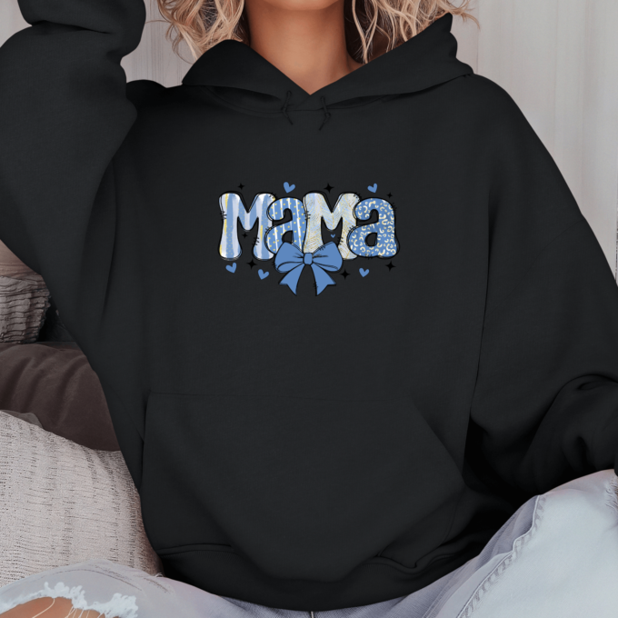 Unisex džemperis su spauda „Mama su kaspinu“