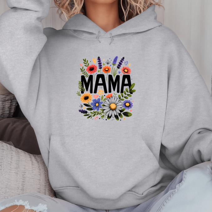 Unisex džemperis su spauda „Žydinti mama“