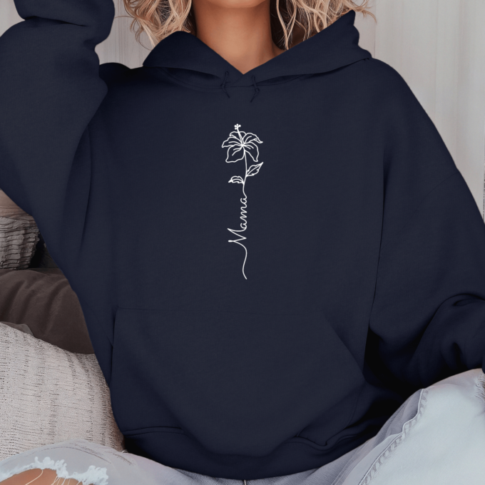 Unisex džemperis su spauda „Mamos gėlė“